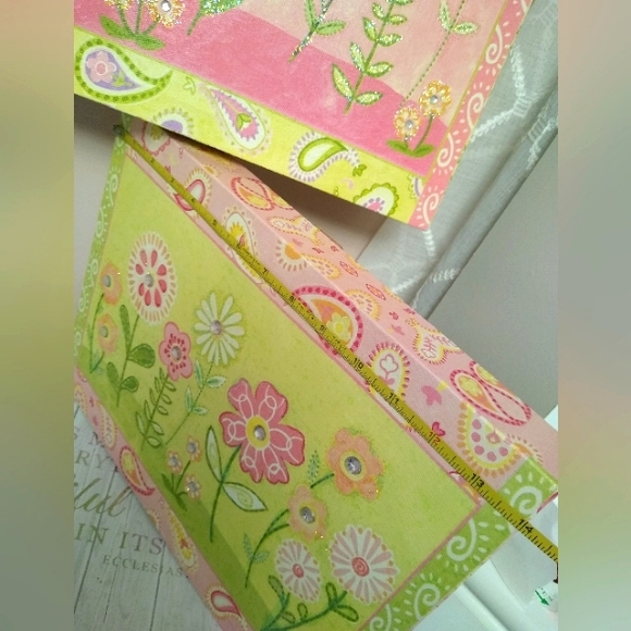 🆕 14"×11" Jeweled Pair of Canvas Pictures - Picture 4 of 7